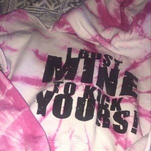 White and pink hoodie